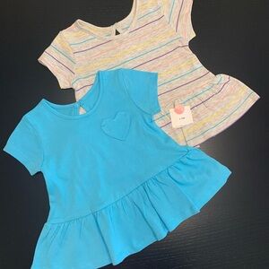 ⭐️2/$8.00⭐️ - NWT 6-12m 2-Pack Shirts -Blue & Striped